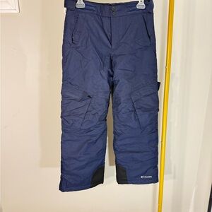 Columbia Omni-Heat Snow Pants Kid’s L/XL  Navy Waterproof Ski Snowboard Cargo